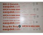 Decalque Avi�o Easy Jet Letras e Numeros